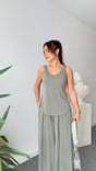 Khaki Thick Strap Modal Tank Top