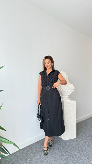 Black Sanje Embroidered Dress