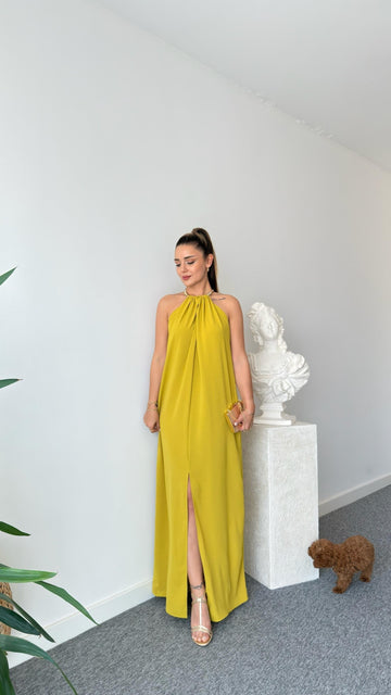 Original Green Dress with Necklace