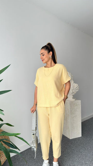 Yellow Jaker Linen Casual Suit