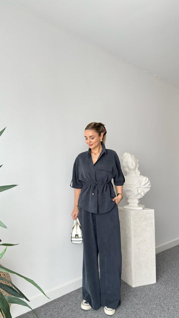 Neva Waist Pleated Tencel Set