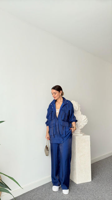 Blue Vuaye Pocket Detailed Suit