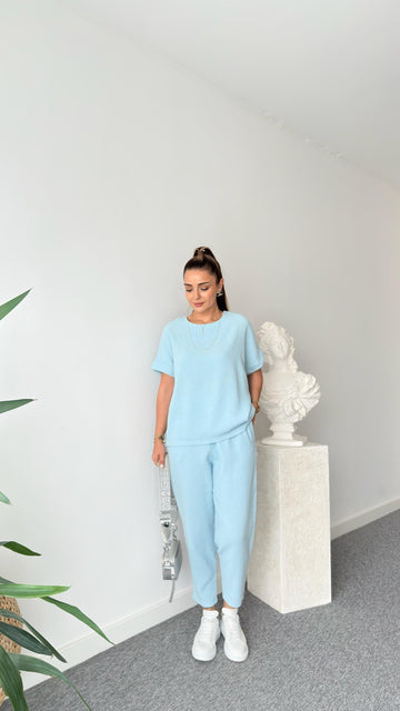 Blue Jaker Linen Casual Suit