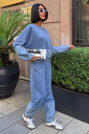 Parachute Garnish Modal Suit Blue