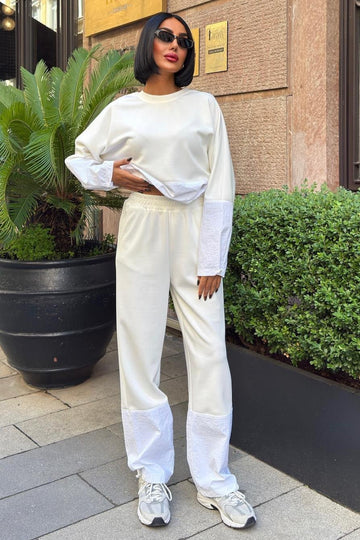 Parachute Garnish Modal Suit White