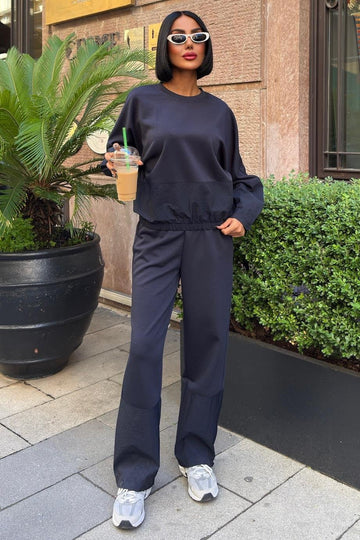 Parachute Garnish Modal Suit Black