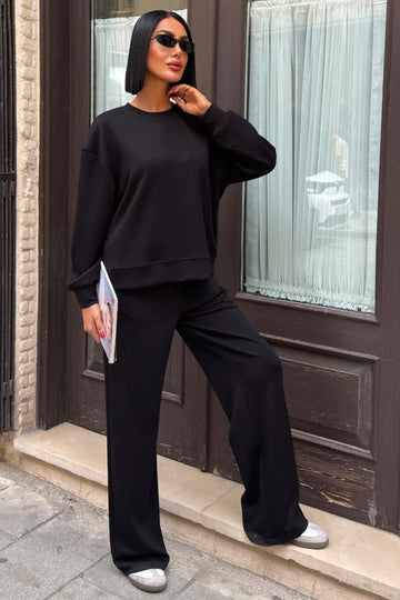 Modal Suit with Back Accessory Decollete Black