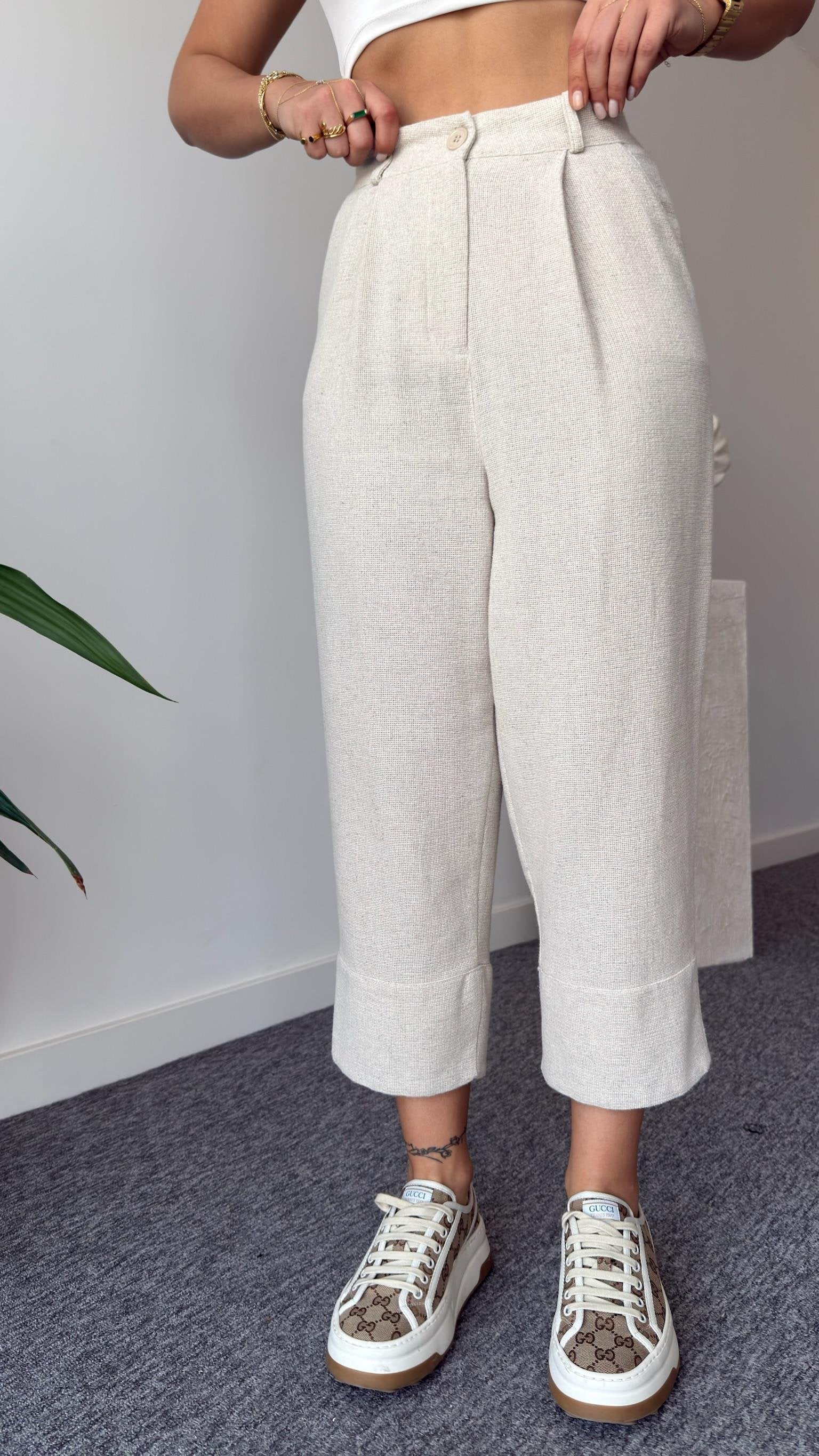 Weren Vested Natur Linen Suit
