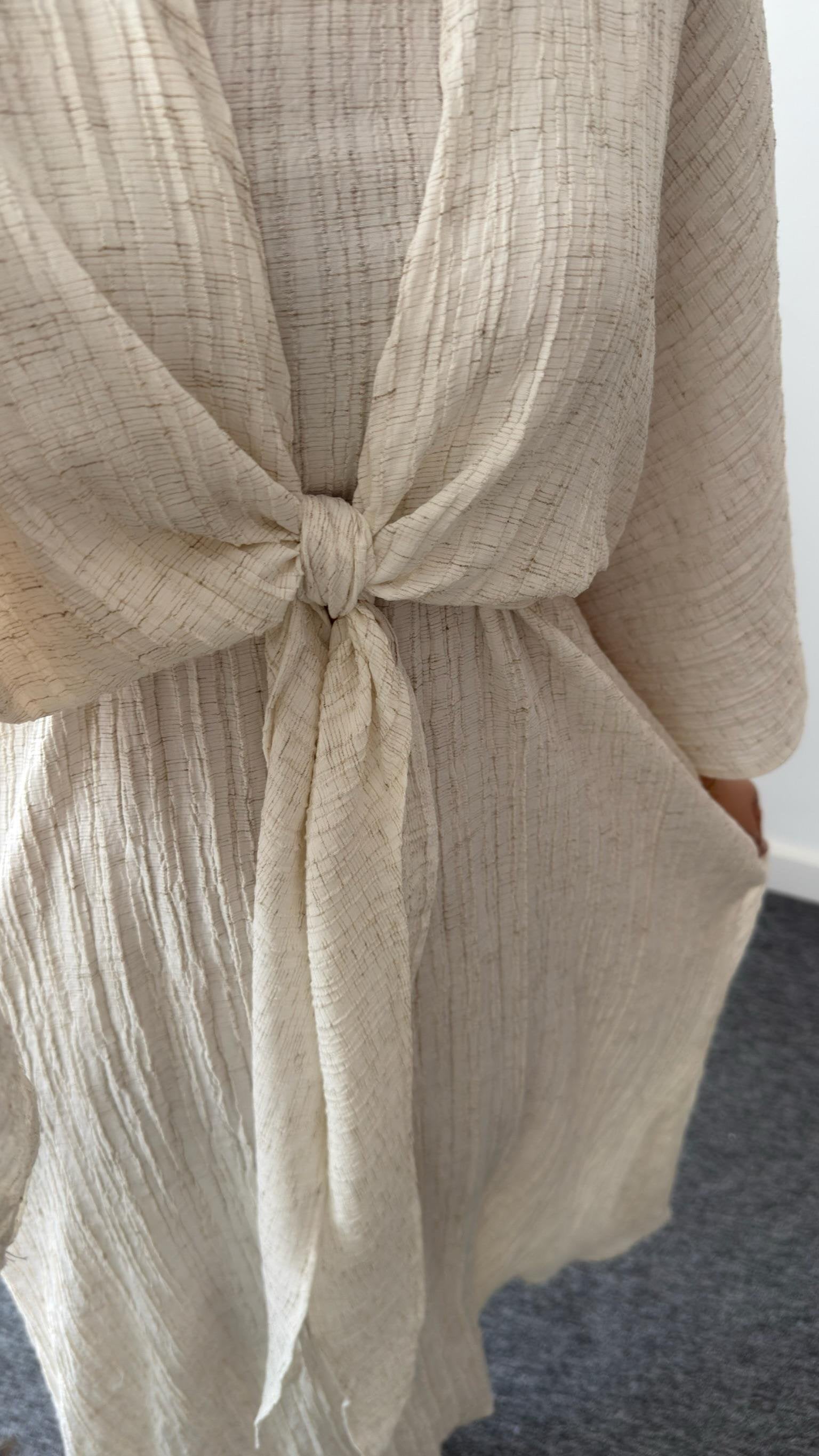 Merla Beige Two-Piece Dress Set