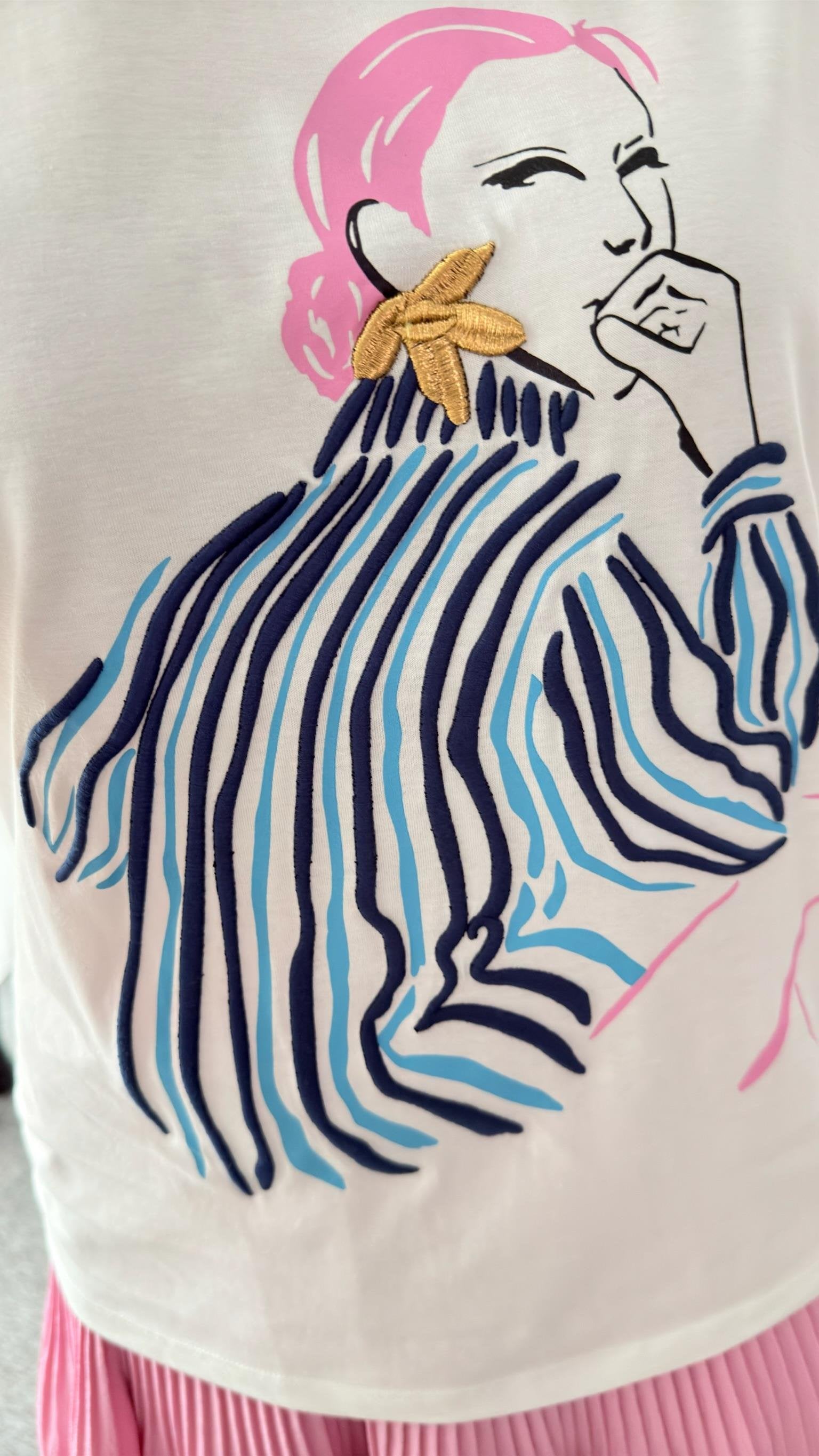 Avol Girl Printed White T-shirt
