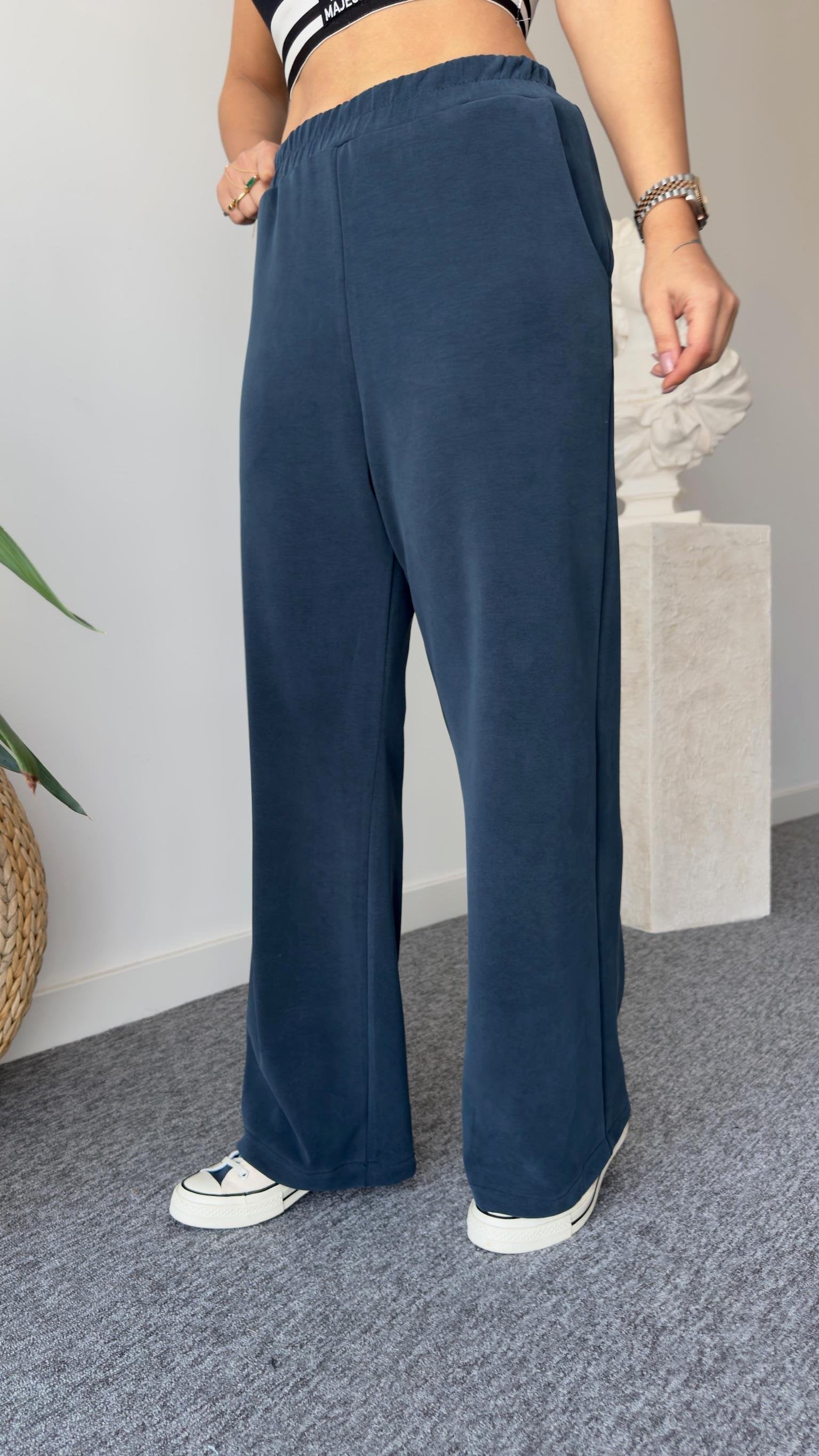 Navy Blue Sergio Wide Collar Oys Modal Suit