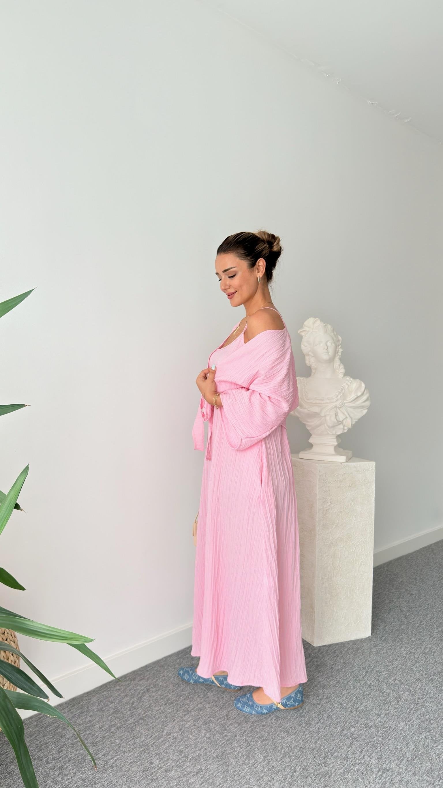 Pink Merla Two-Piece Dress Set