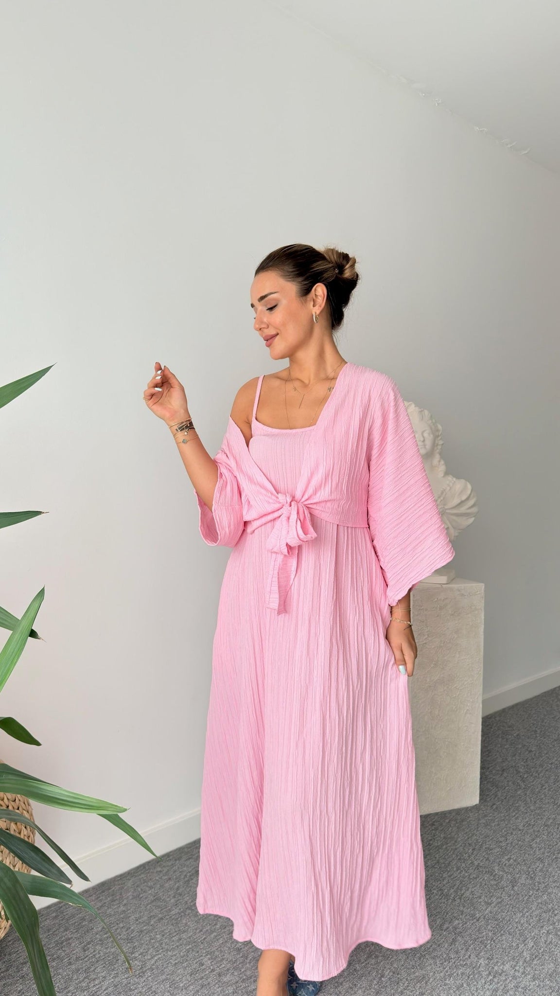 Pink Merla Two-Piece Dress Set