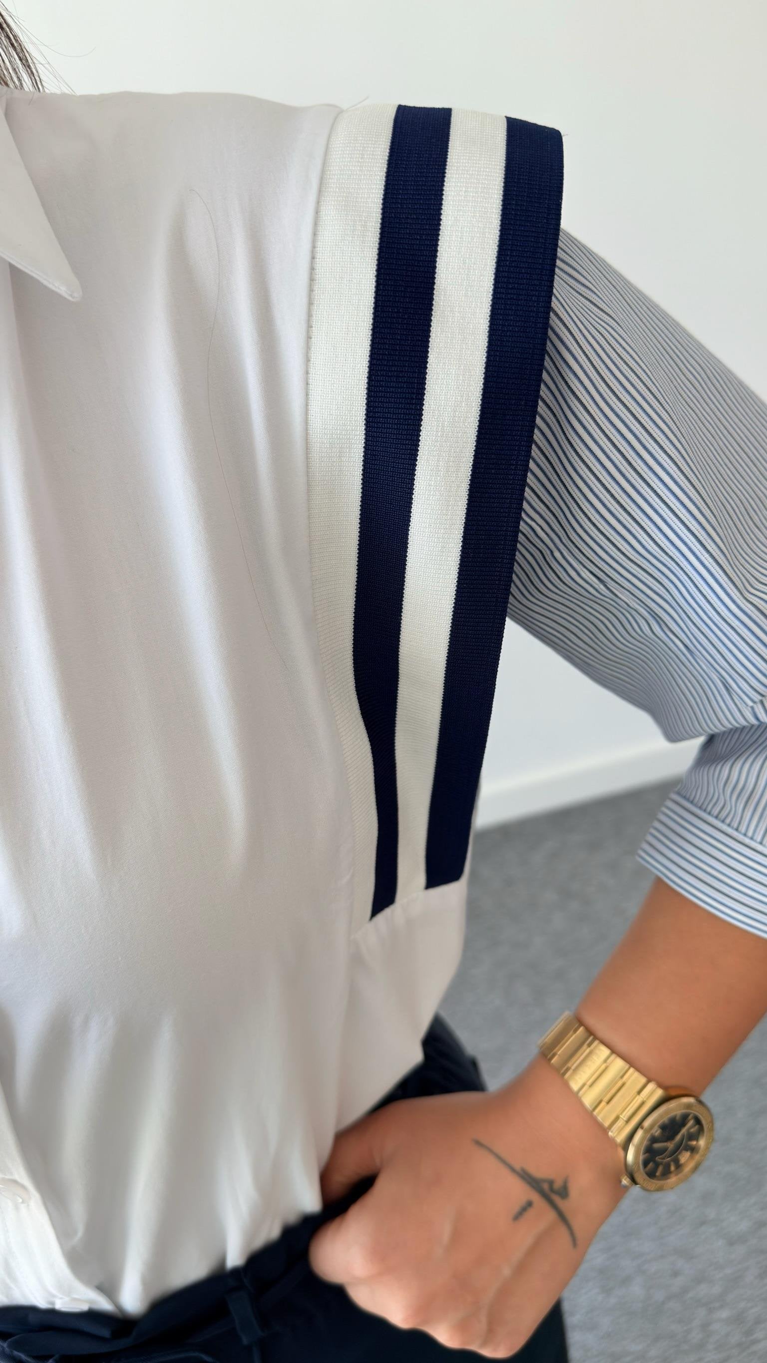 Pref Ribbed White Shirt