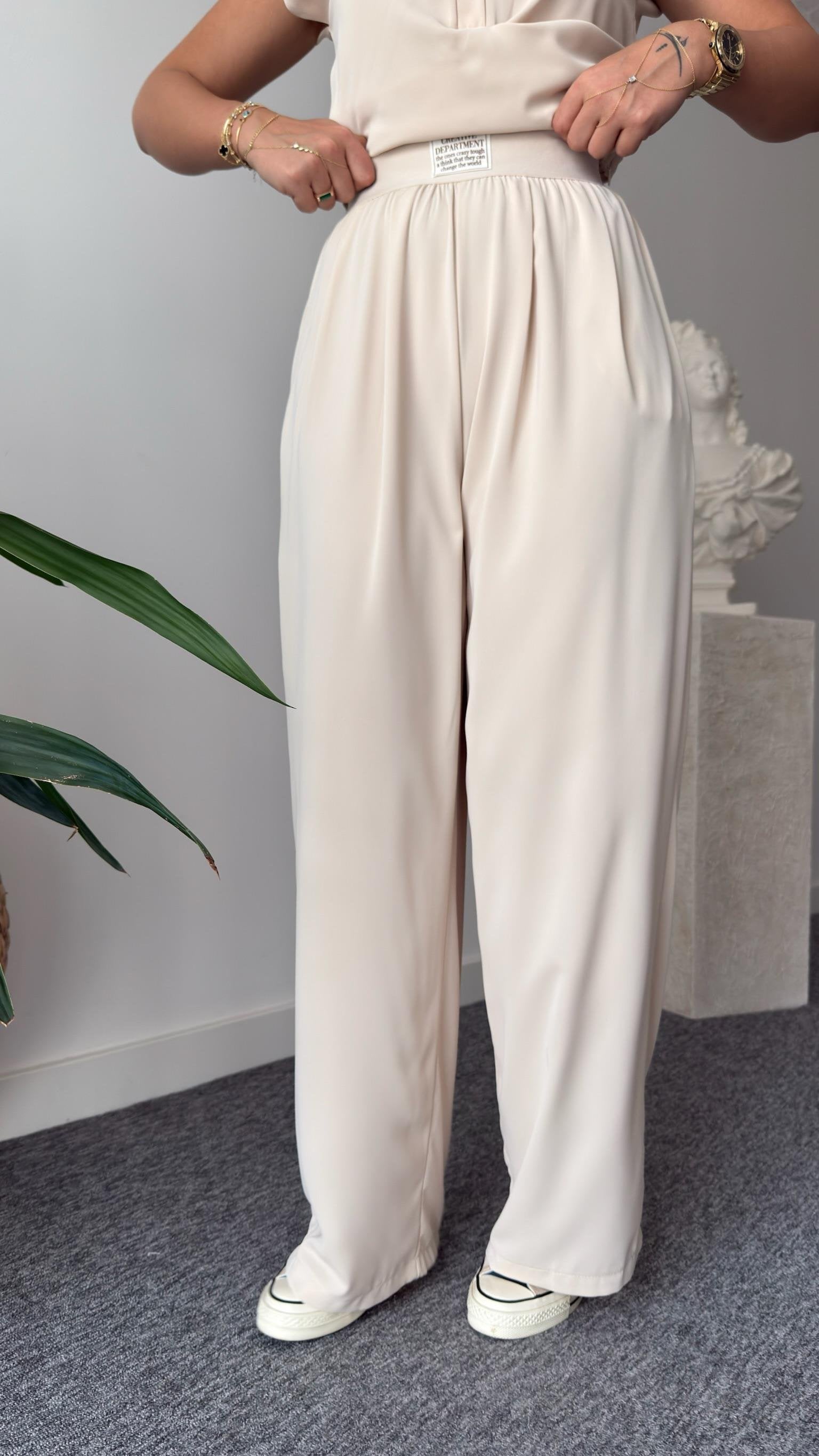Stone Utaka Elastic Waist Trousers