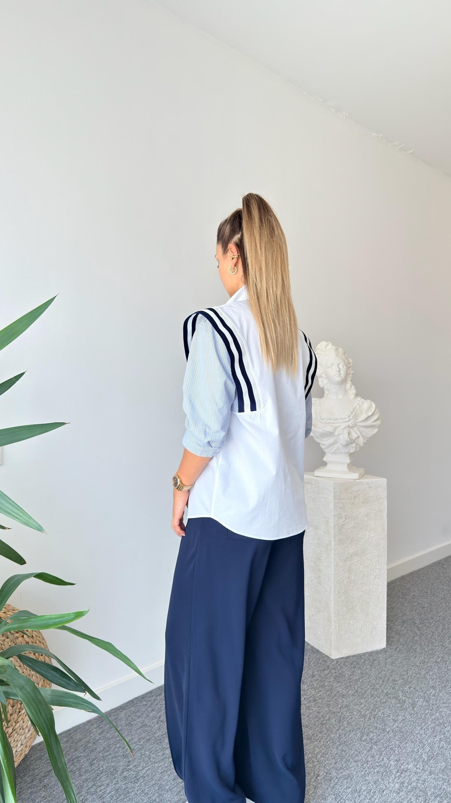 Pref Ribbed White Shirt