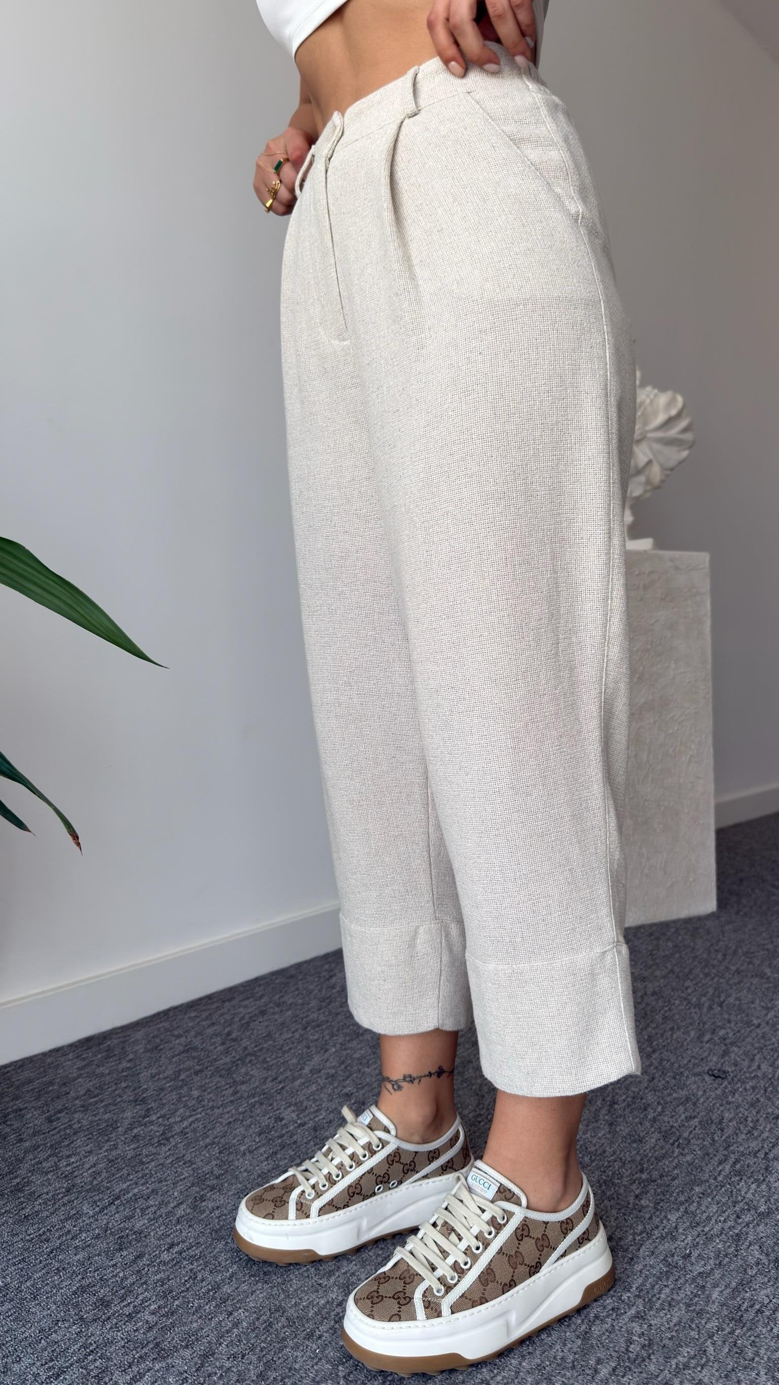 Weren Vested Natur Linen Suit