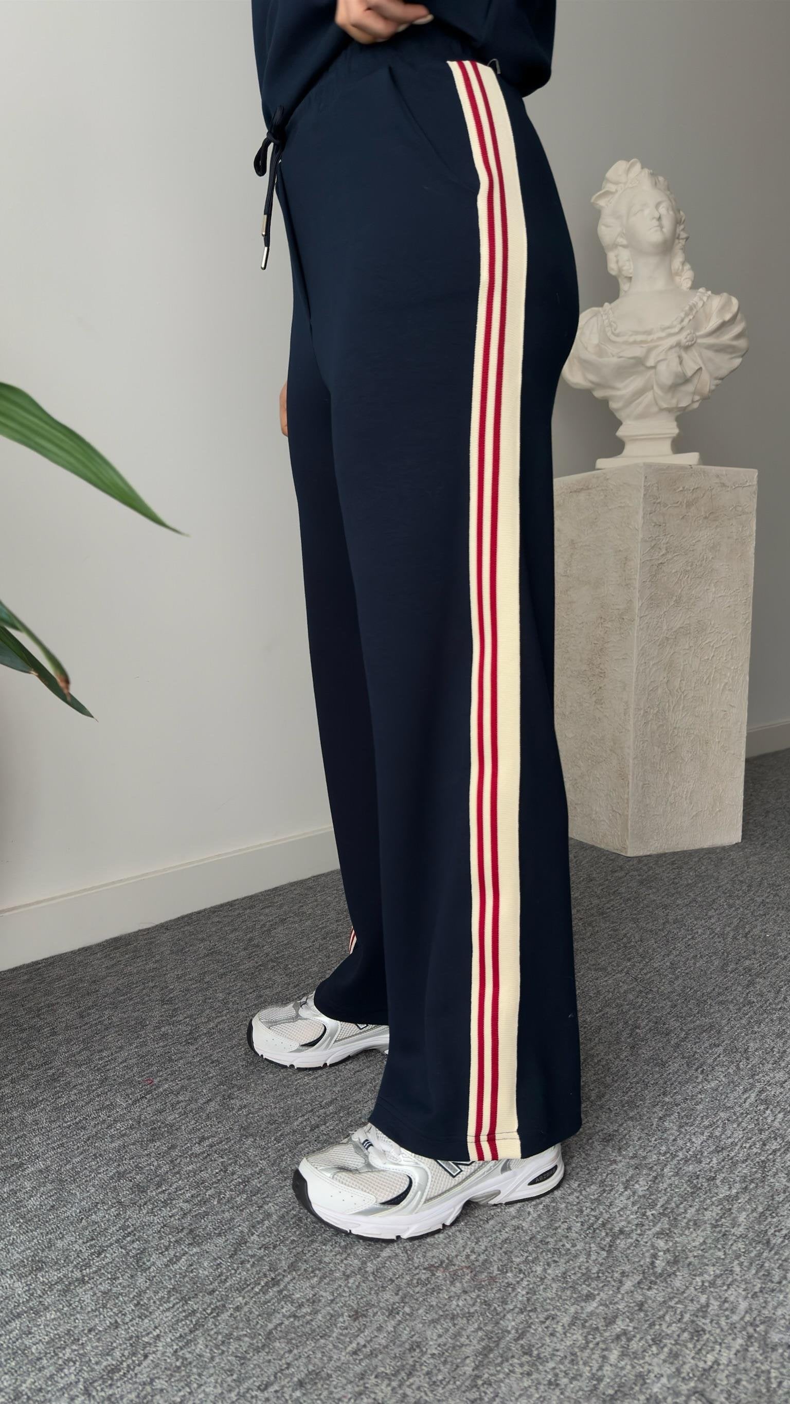 Liveya Red Stripe Detailed Modal Suit
