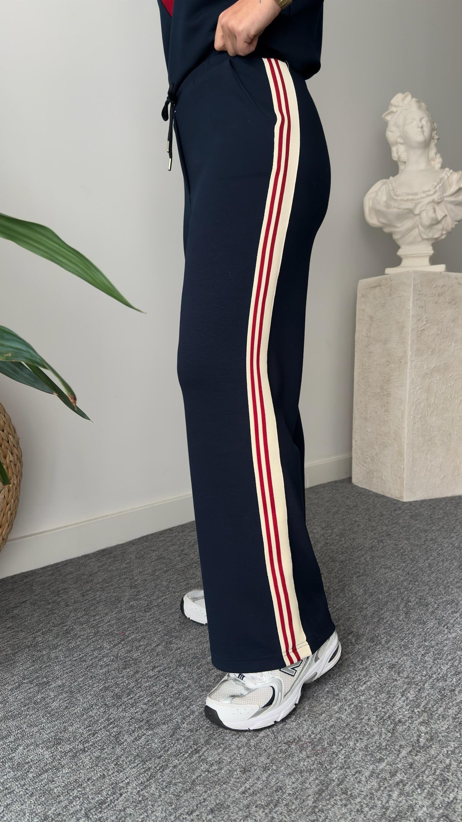 Liveya Red Stripe Detailed Modal Suit