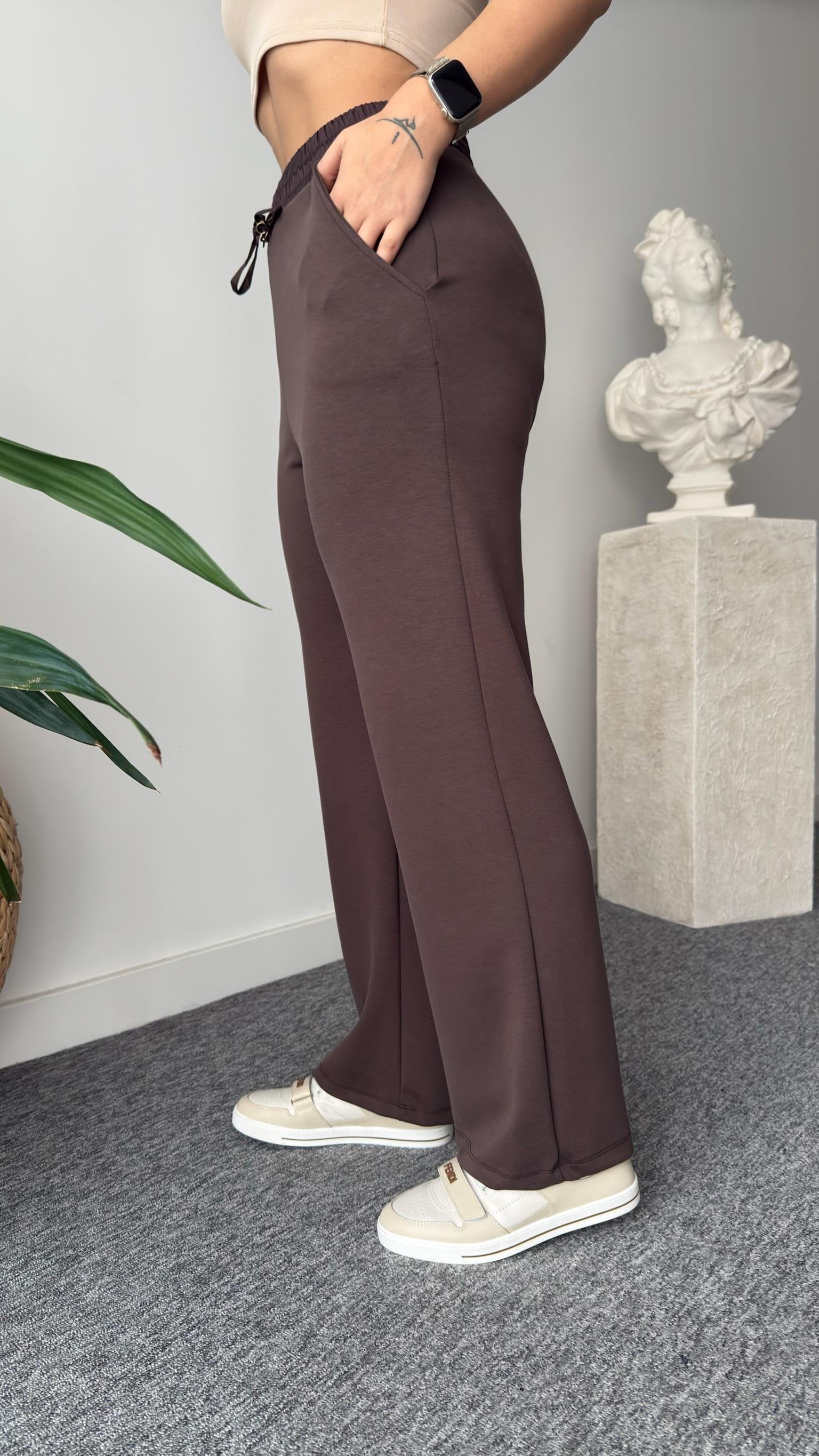 Brown Soleda Parachute Detailed Modal Suit