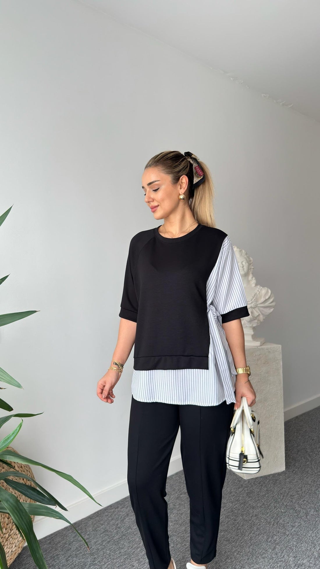 Olivia Side Tie Modal Suit