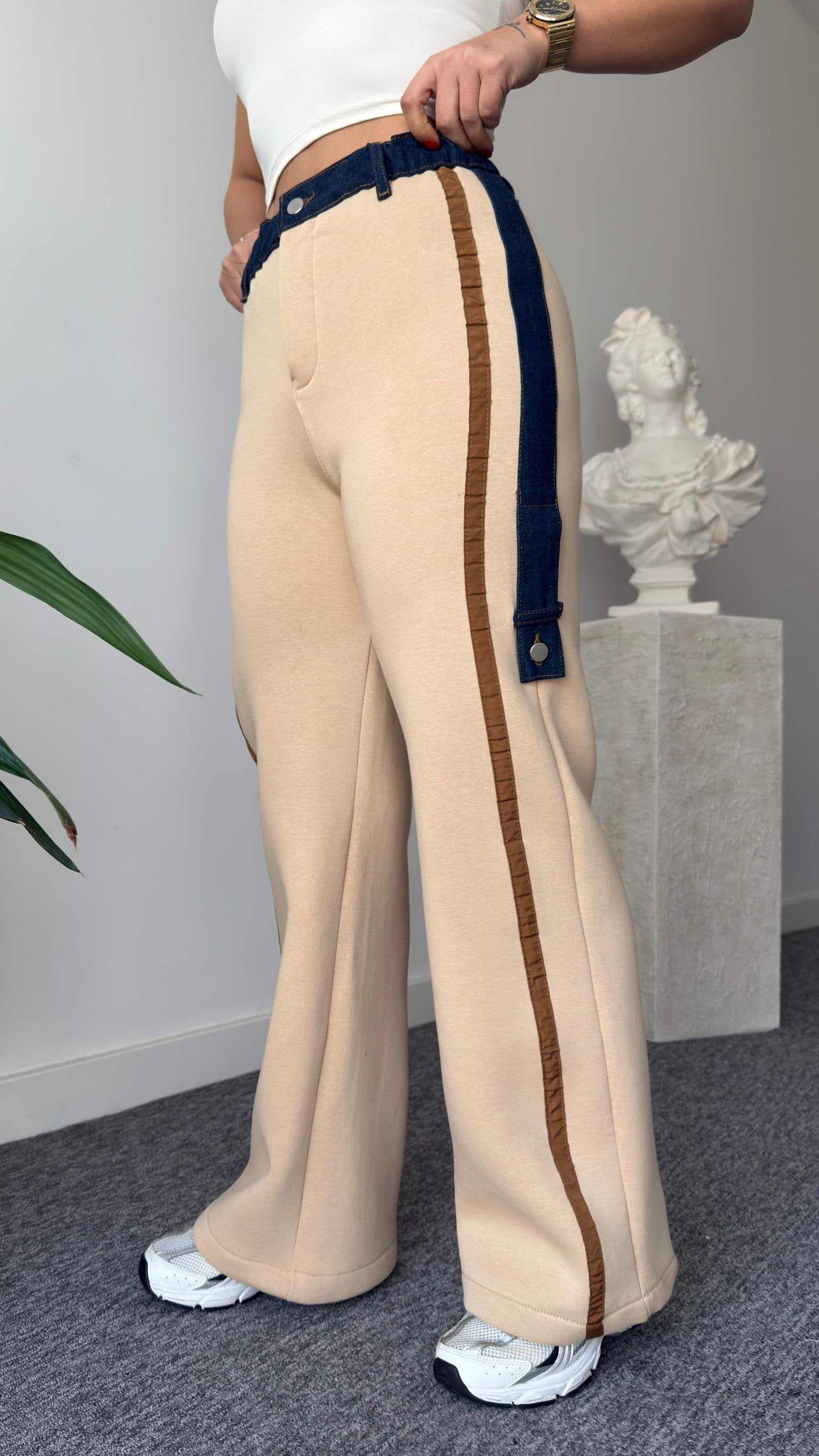Camel Tero Denim Garnish Tracksuit