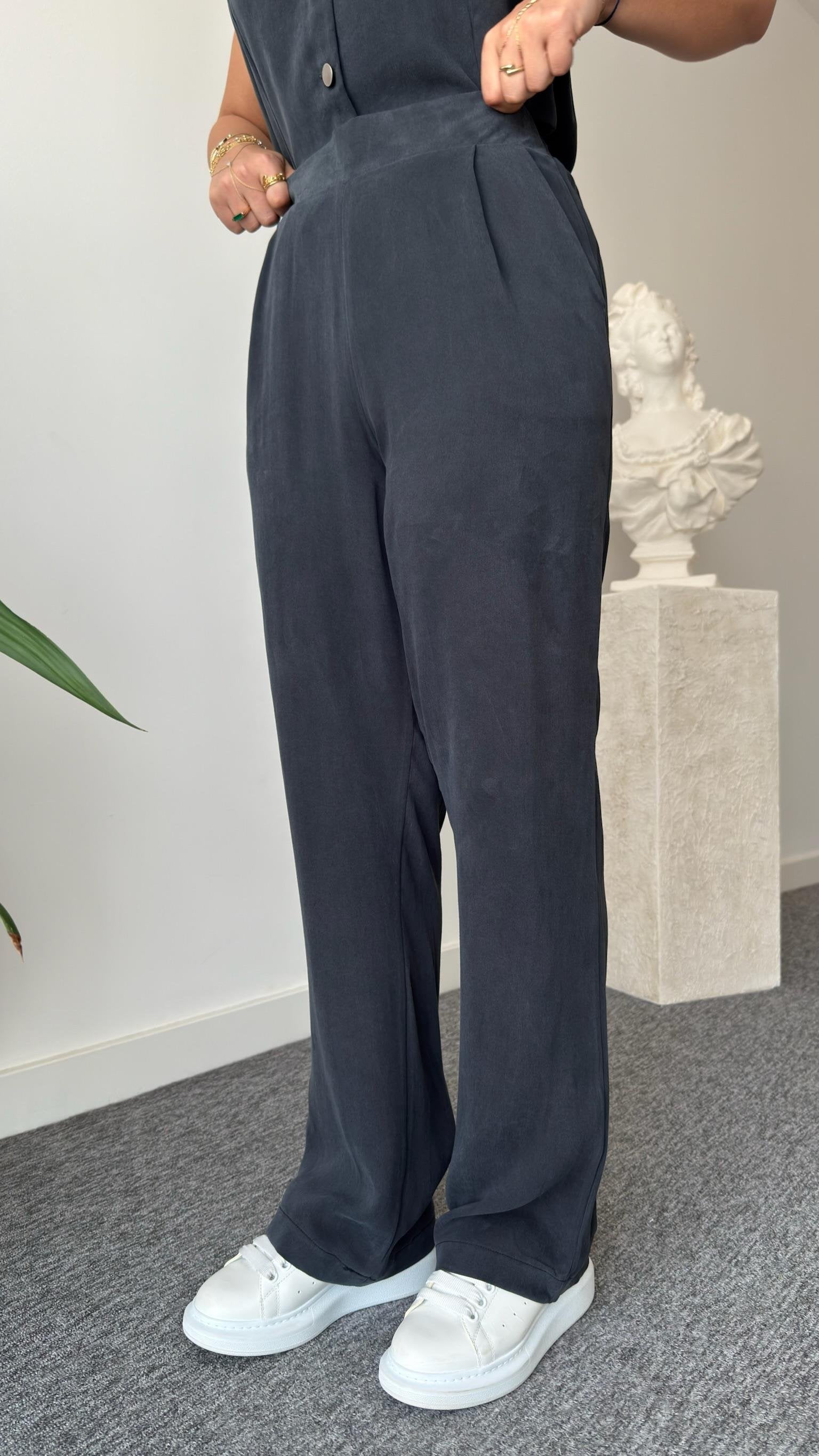 Anthracite Clare Tencel Suit with Vest