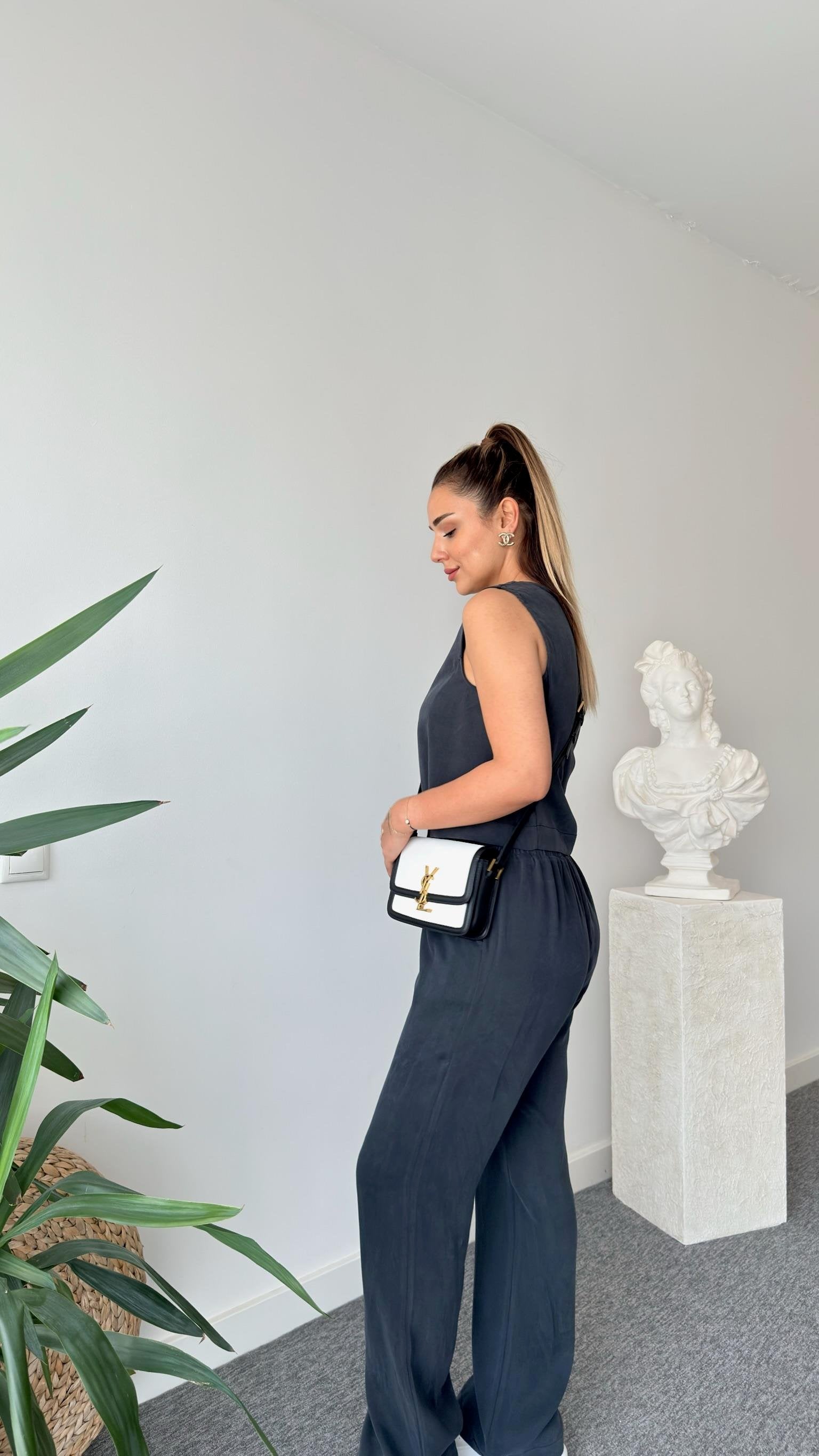 Anthracite Clare Tencel Suit with Vest