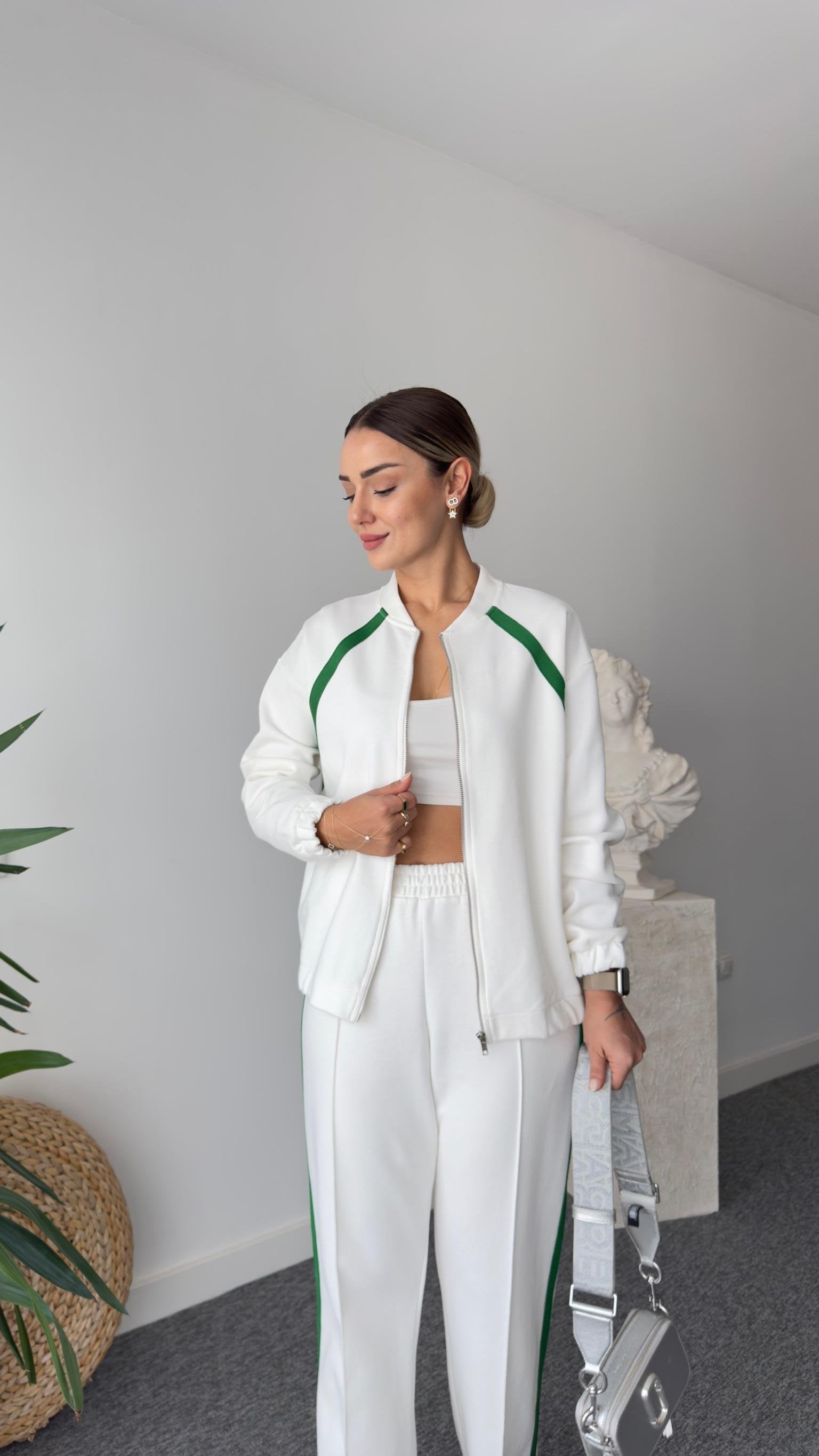 Green Color Transitional Oys Pique Set