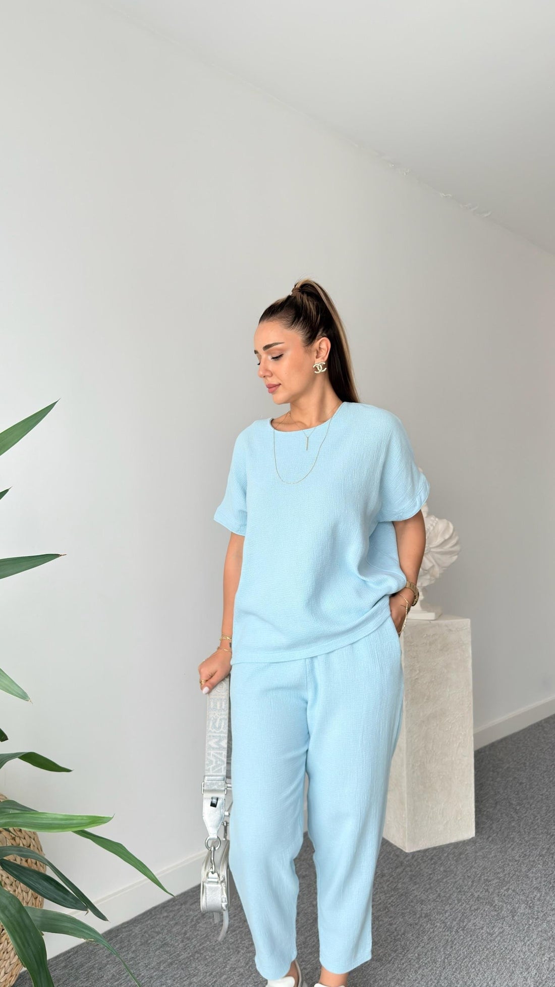 Blue Jaker Linen Casual Suit