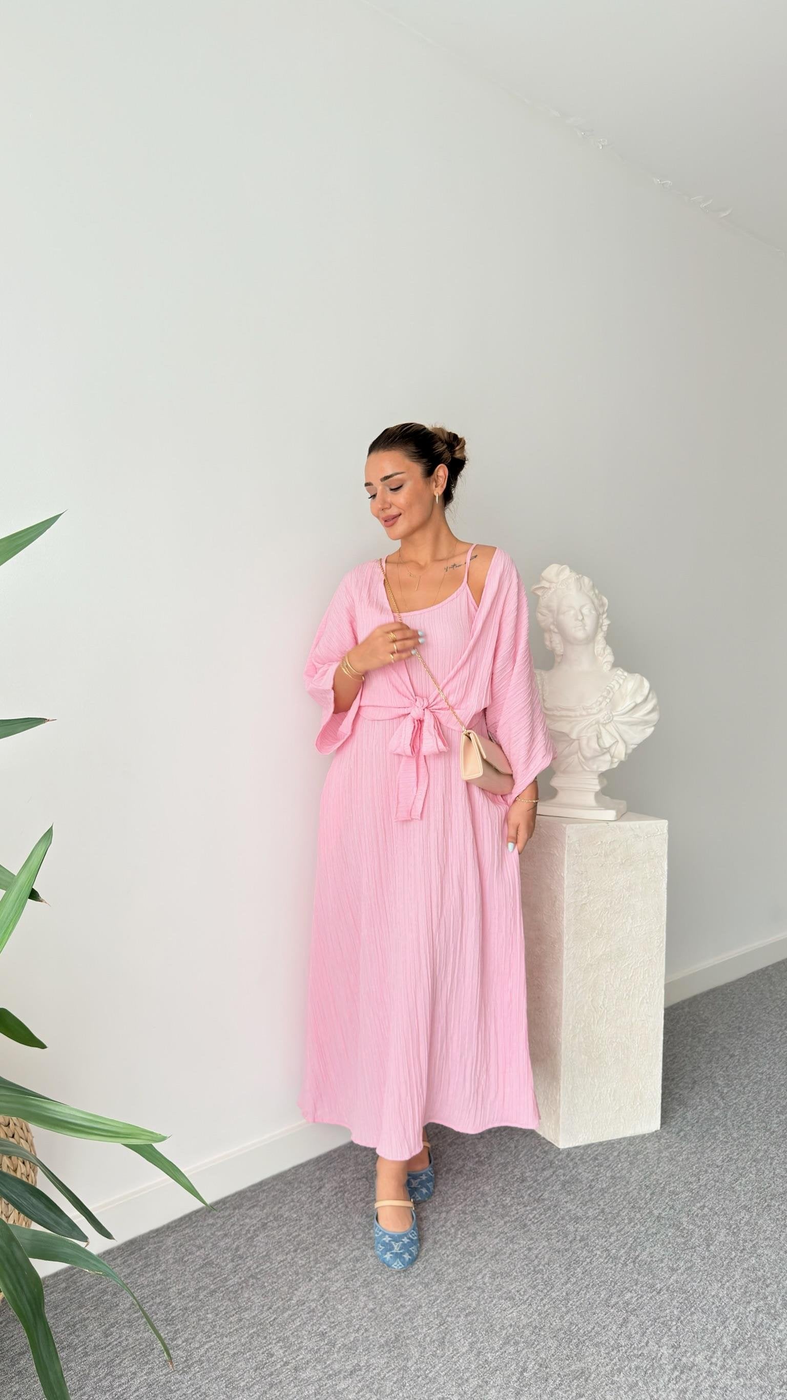 Pink Merla Two-Piece Dress Set