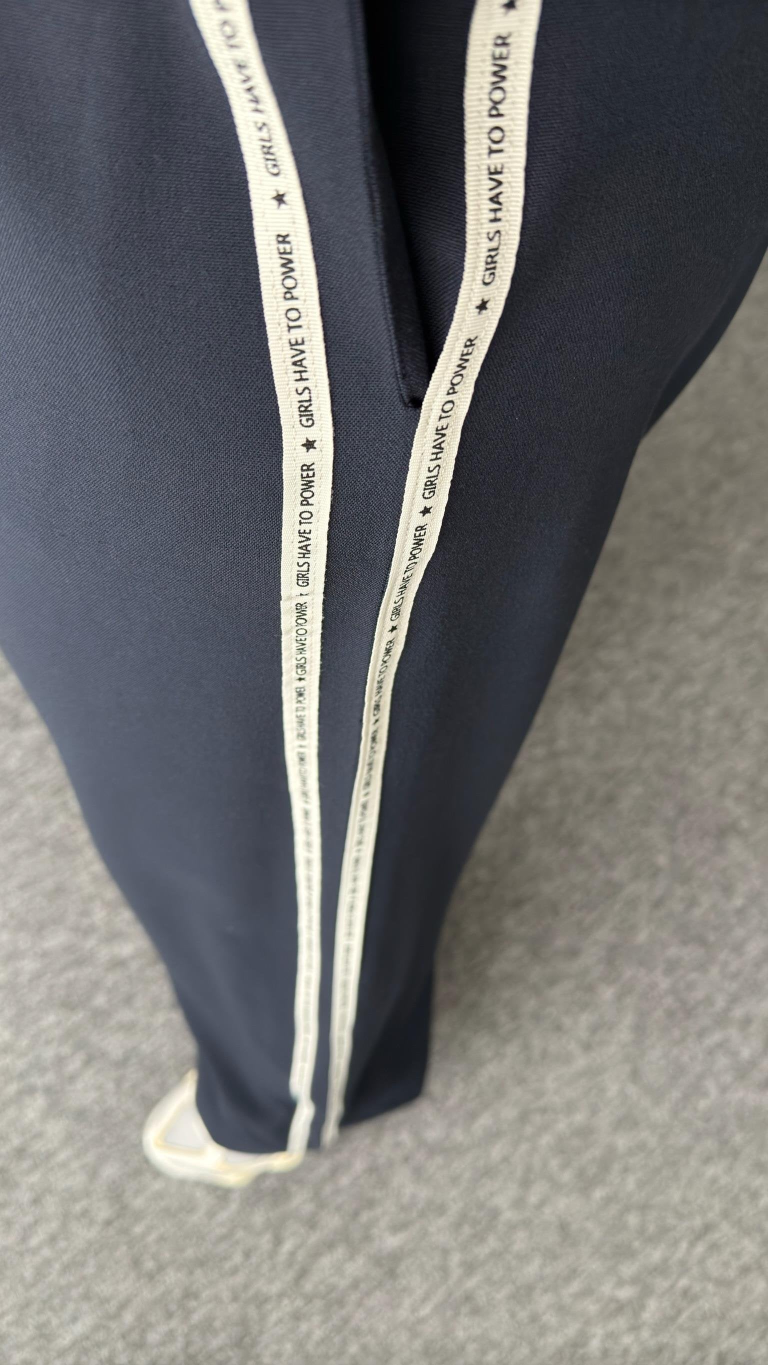Festa Waist Parachute Garnish Striped Trousers