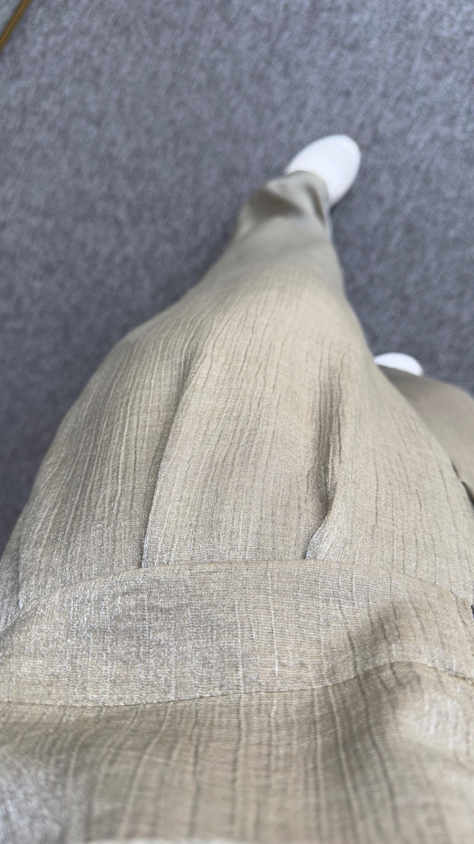 Gjen Zippered Khaki Two Piece Suit