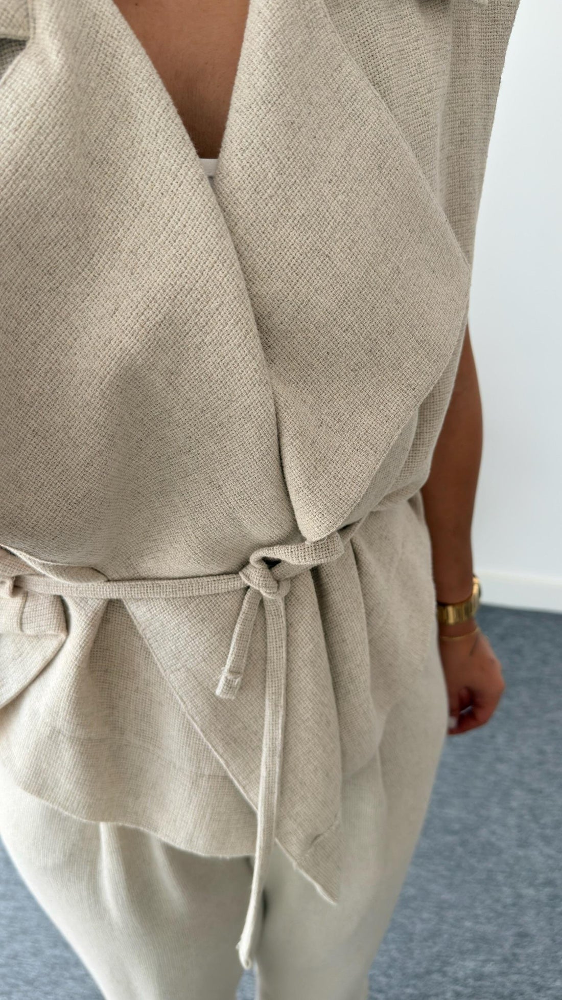 Weren Vested Natur Linen Suit