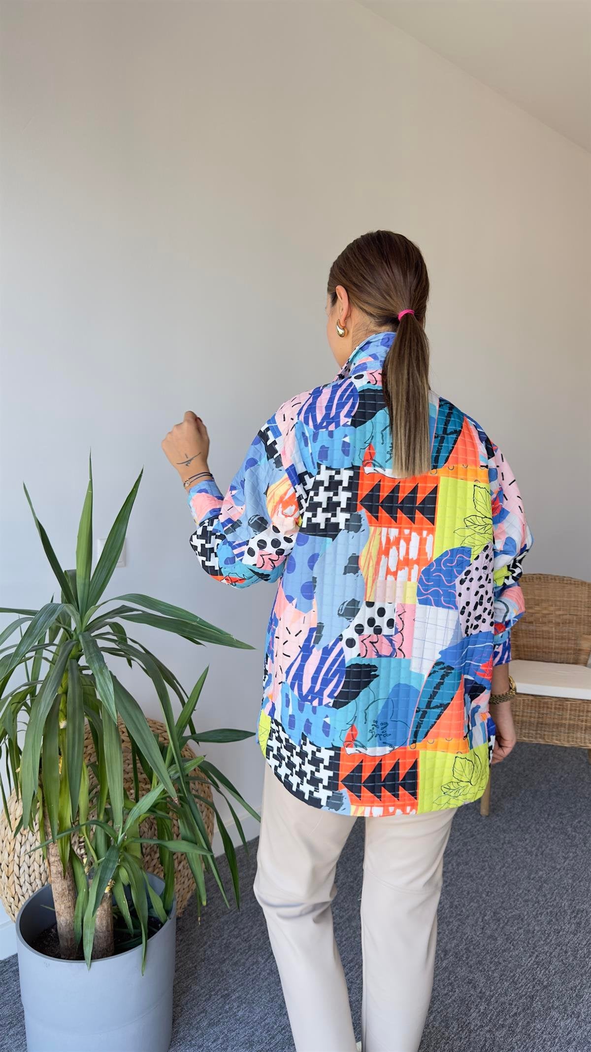Ariya Quilted Colorful Shirt Jacket