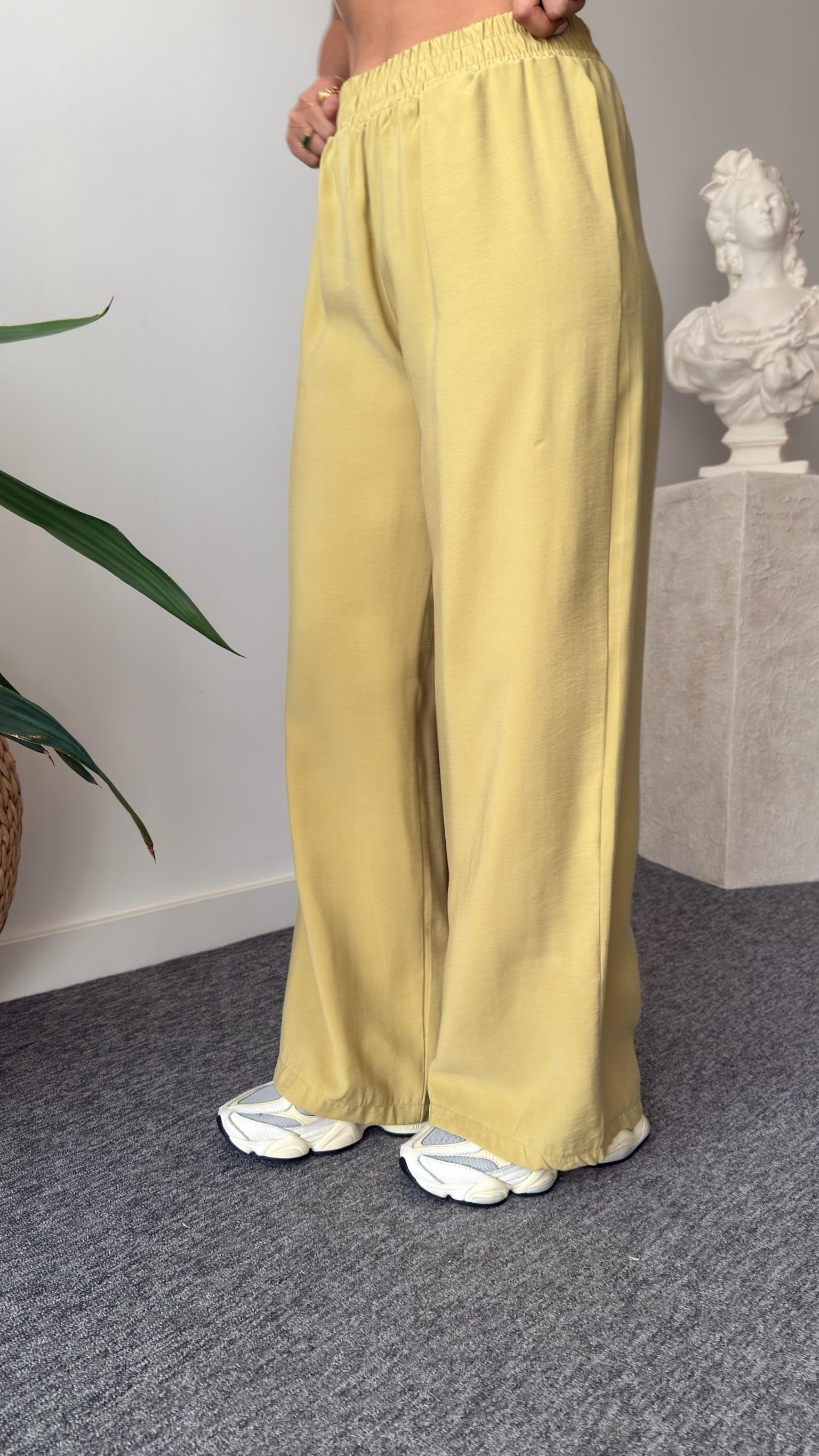Green Porle Waist Pleated Tencel Suit