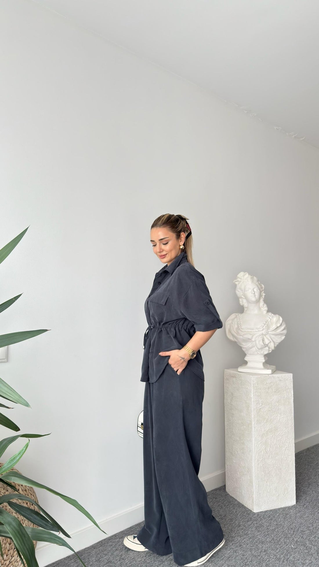 Neva Waist Pleated Tencel Set