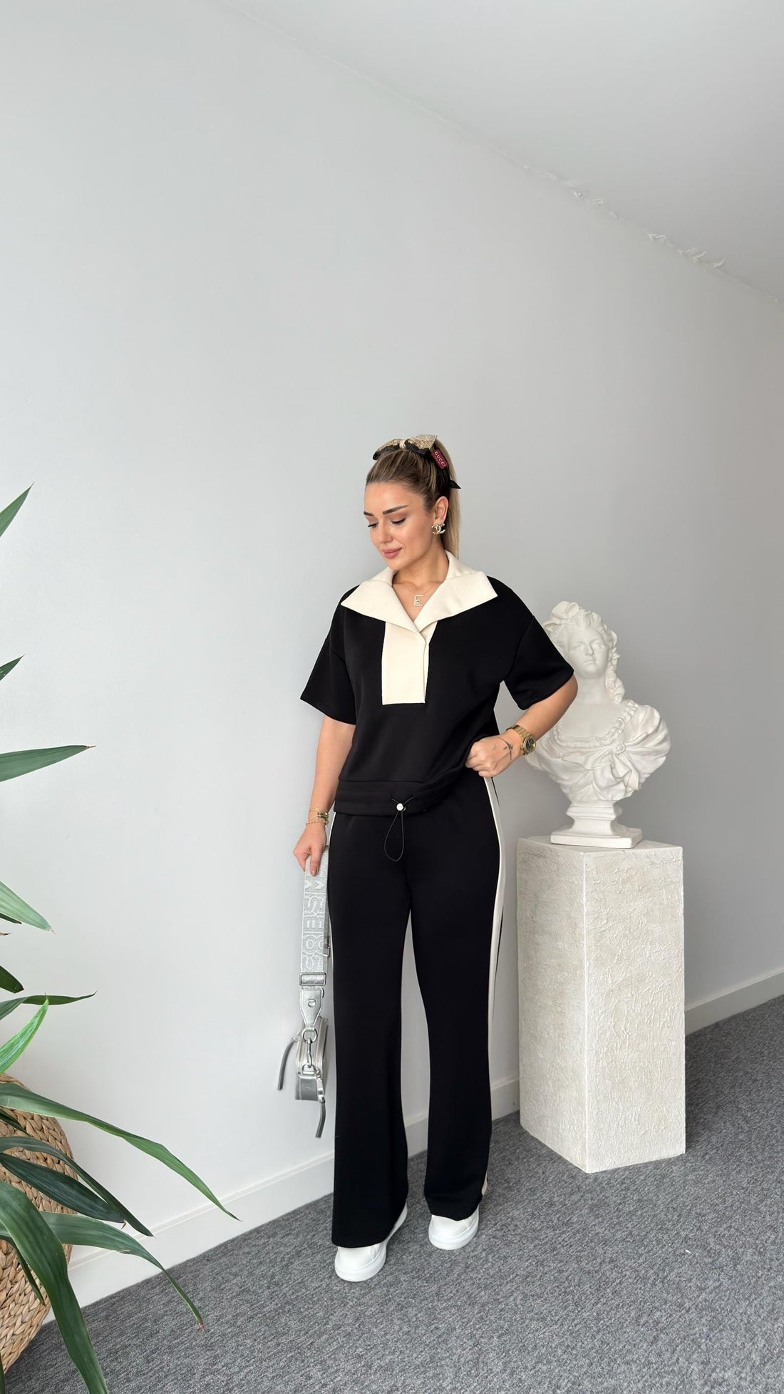 Pavel Short Sleeve Garnished Modal Suit