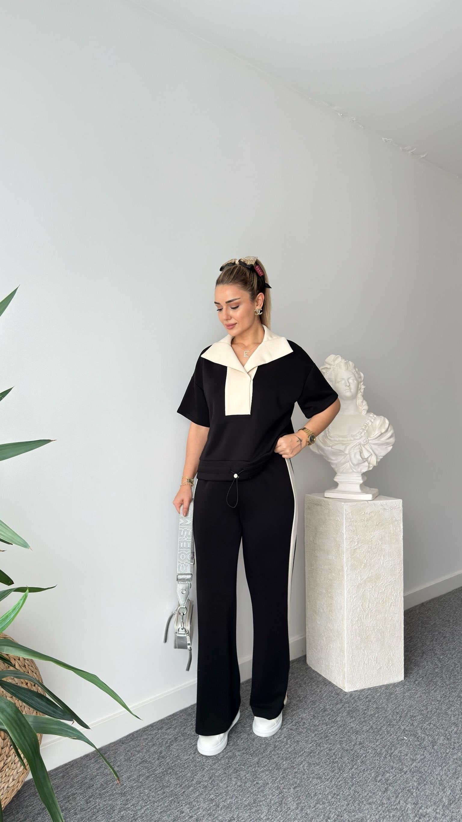 Pavel Short Sleeve Garnished Modal Suit