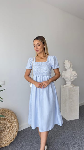 Gipeli Blue Striped Dress