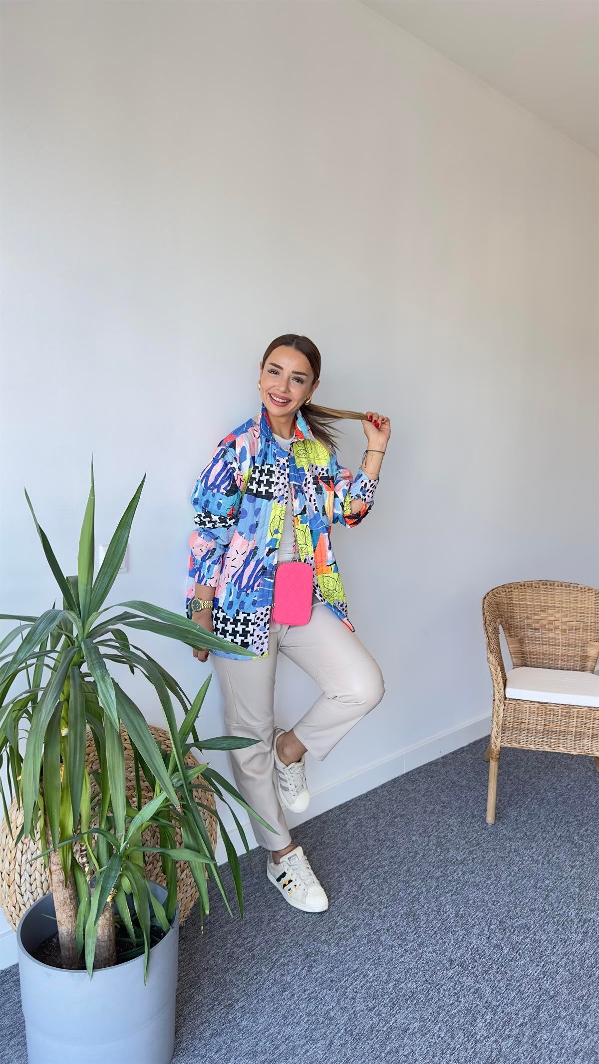 Ariya Quilted Colorful Shirt Jacket