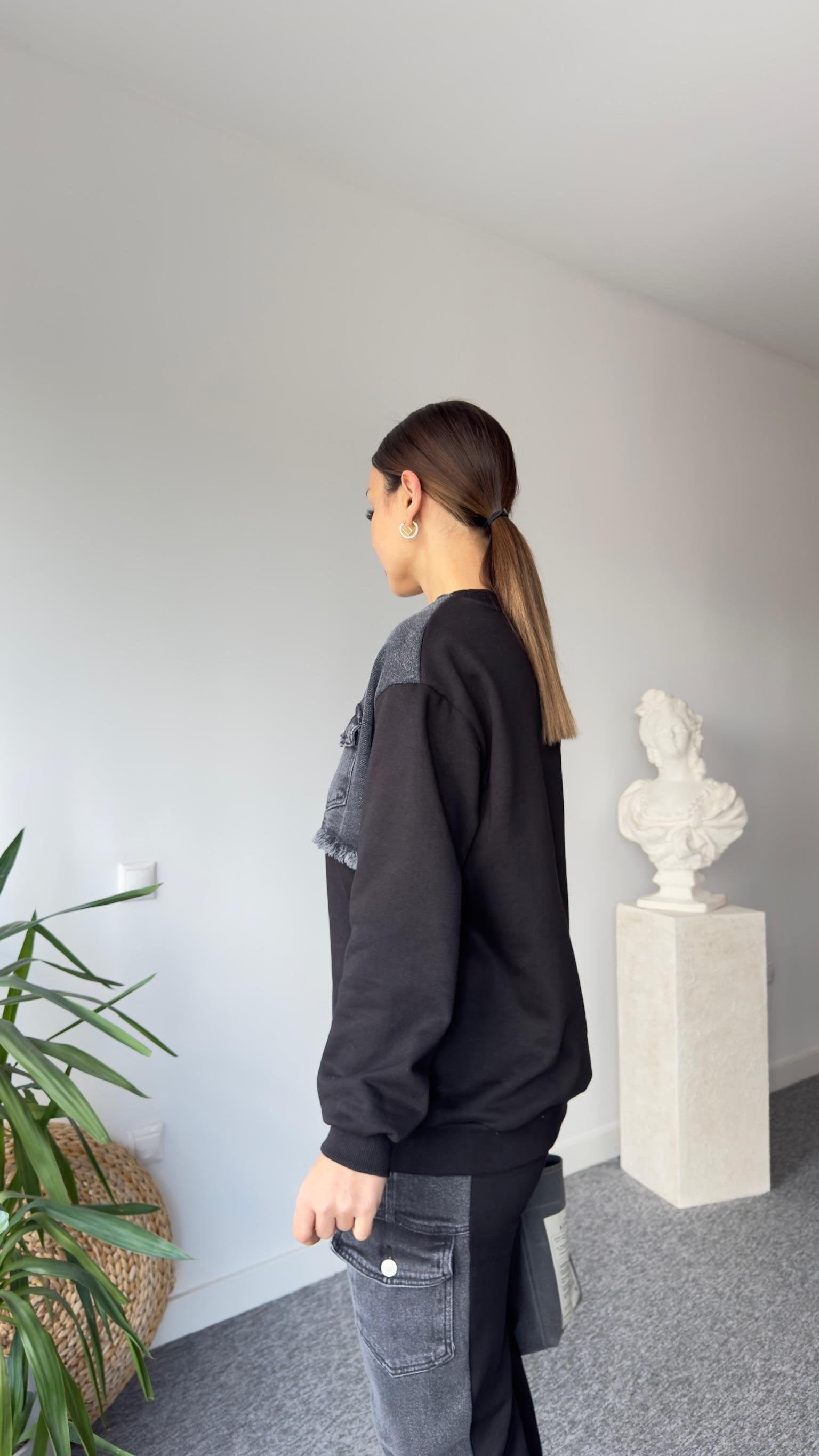 Vives Anthracite Denim Detailed Suit