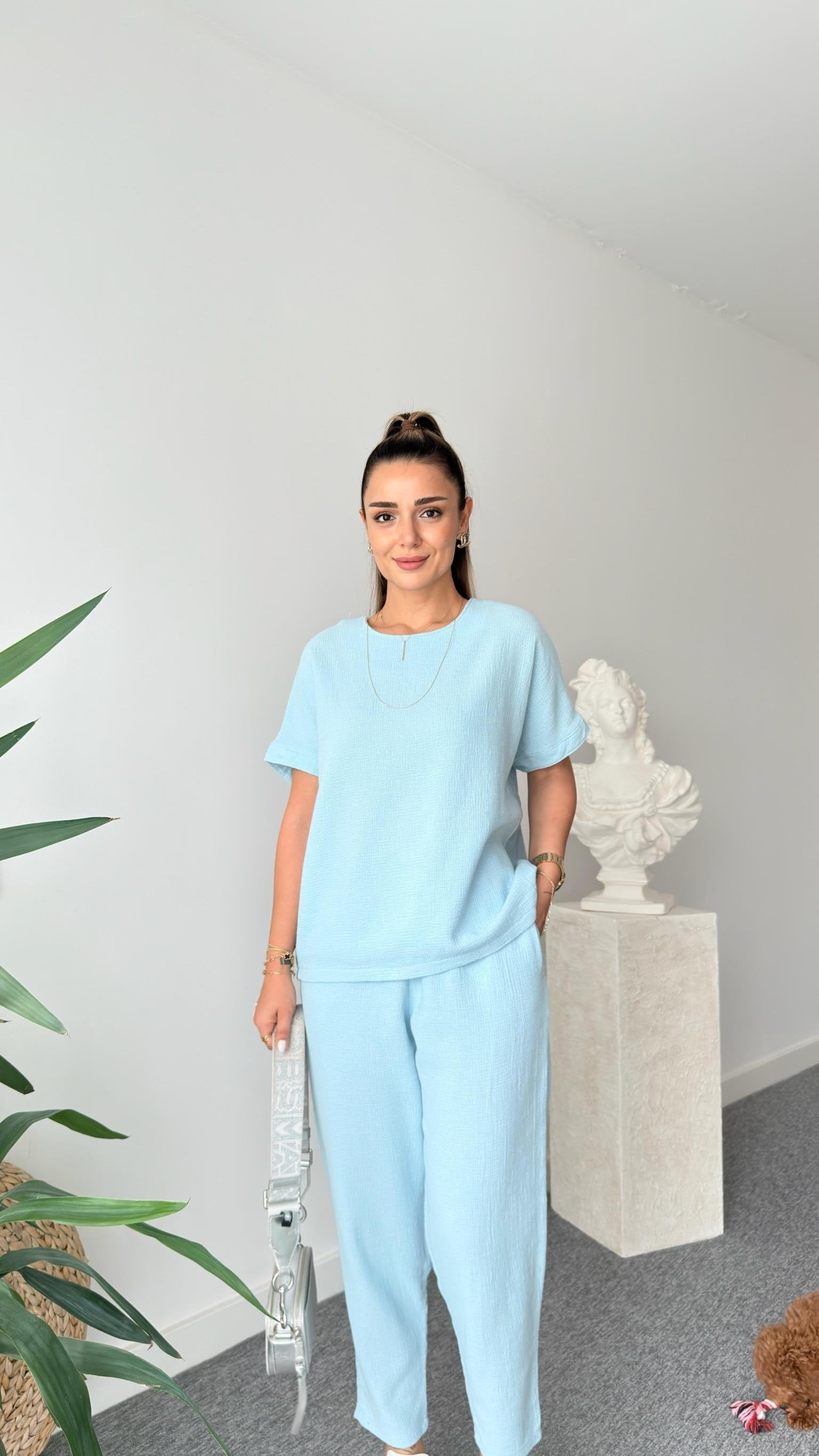 Blue Jaker Linen Casual Suit