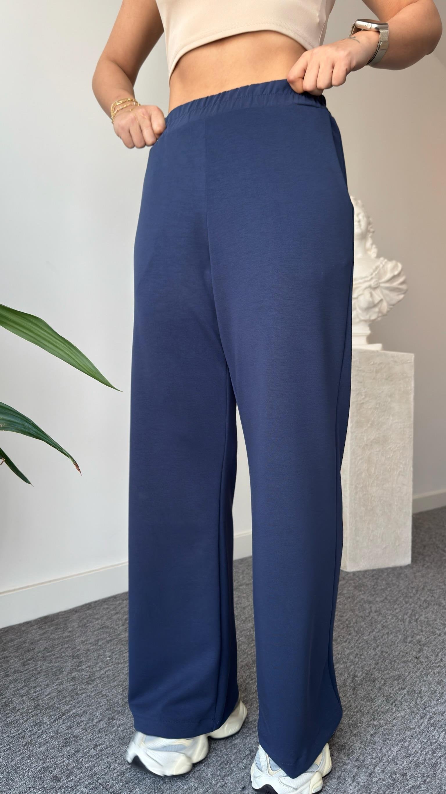 Navy Blue Sergio Wide Collar Oys Modal Suit