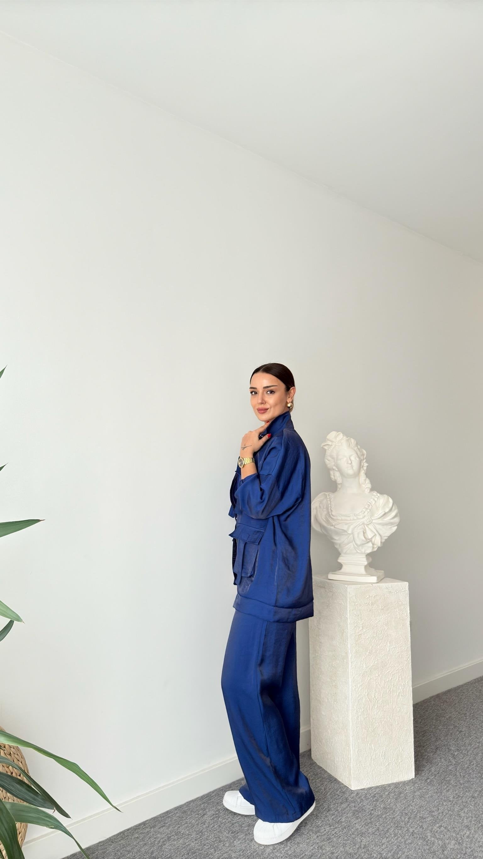 Blue Vuaye Pocket Detailed Suit