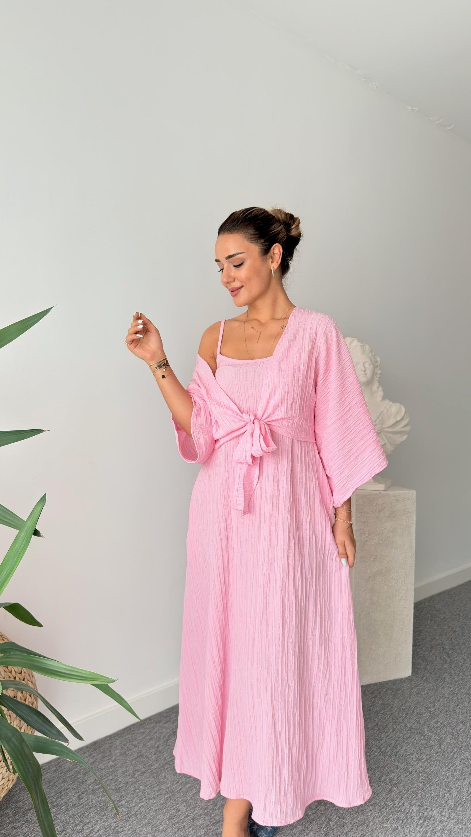 Pink Merla Two-Piece Dress Set