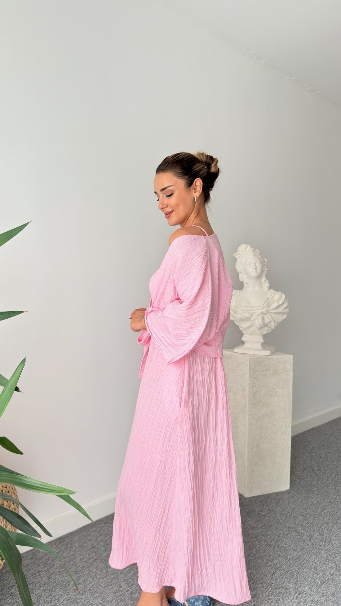 Pink Merla Two-Piece Dress Set