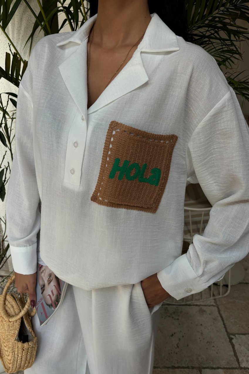 Open Collar Casual Linen Two Piece Suit