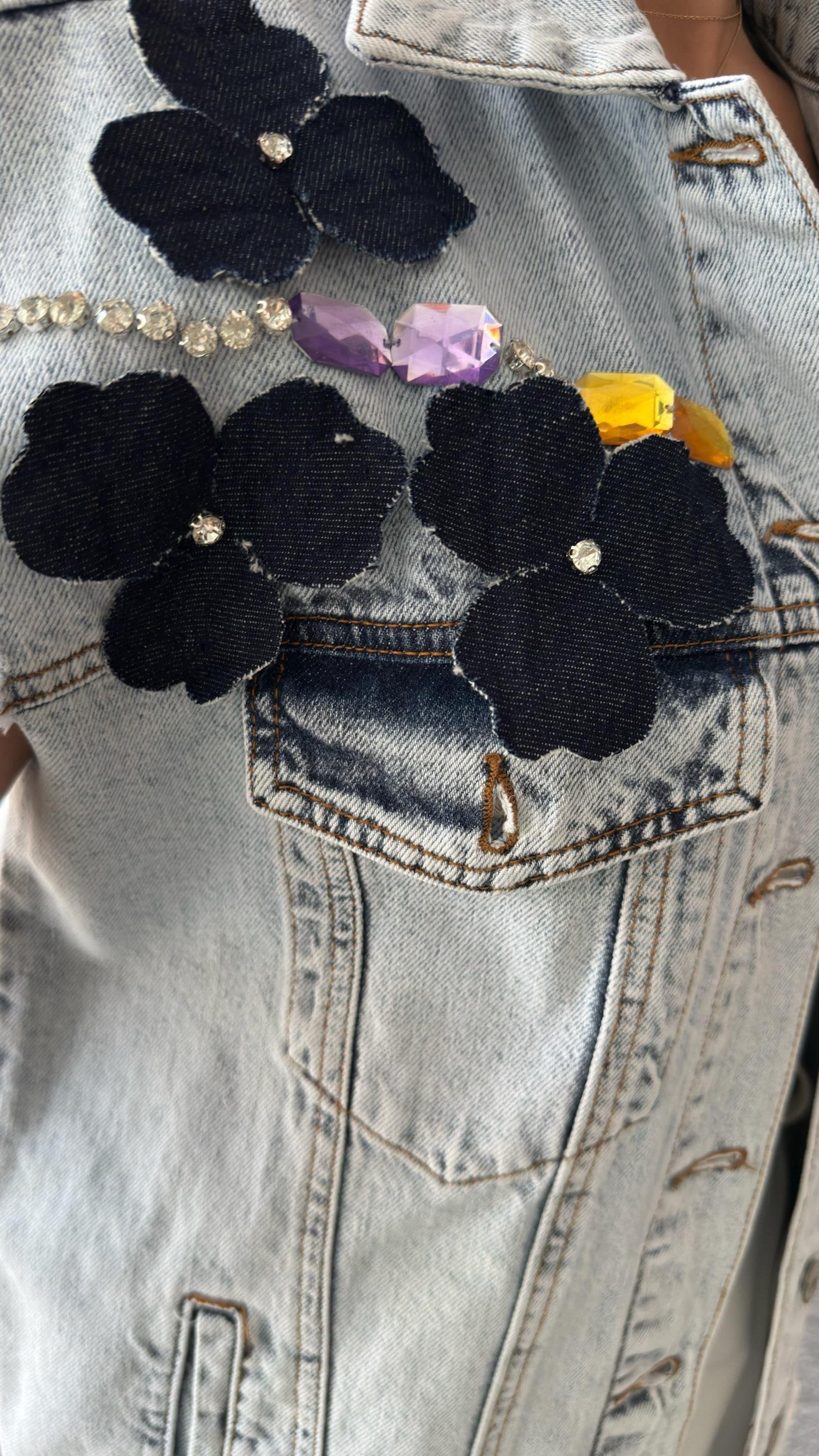 Stone and Accessory Detailed Design Jean Vest