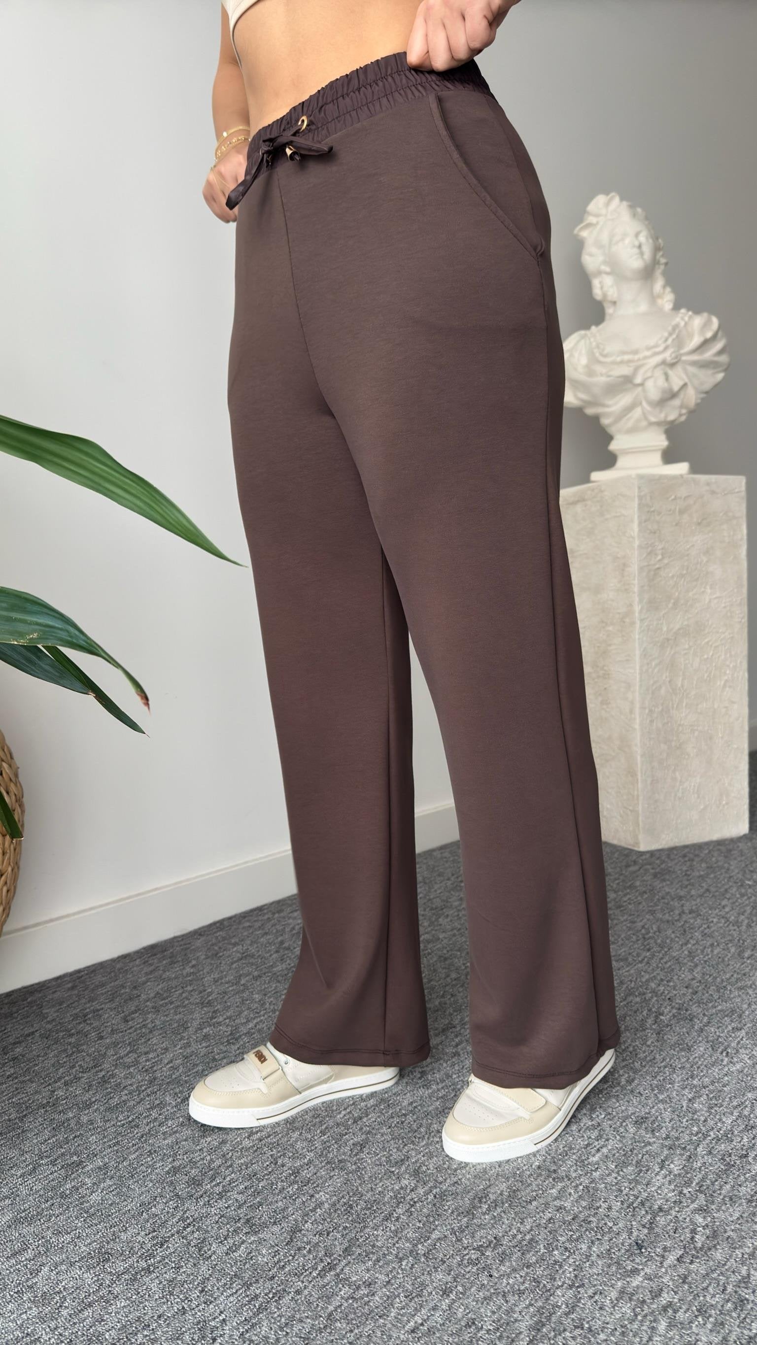 Brown Soleda Parachute Detailed Modal Suit